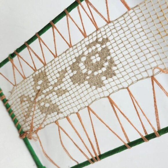 RARE Antique French Lace Loom Handmade Crochet Floral Design Vintage Paris VTG - Picture 10 of 10